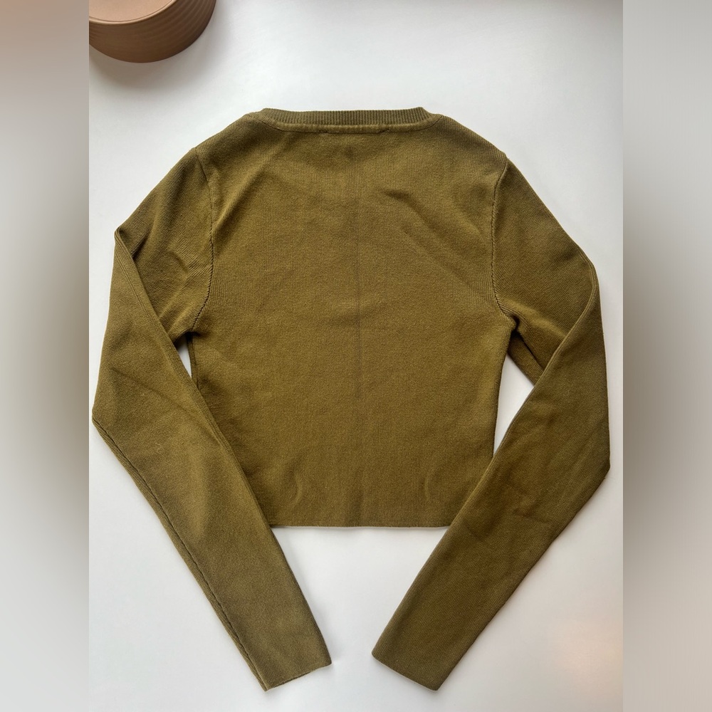 Zara Basic Rib Knit Sweater (Small) - image 3